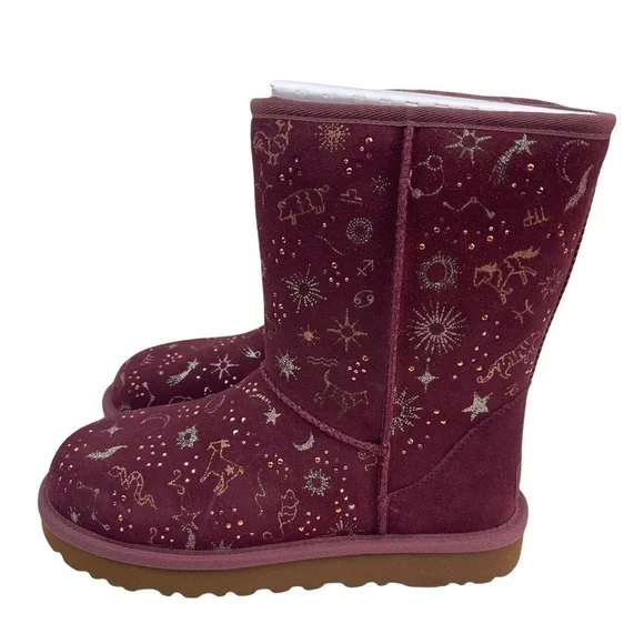 Ugg Wild Grape Classic Zodiac Short Suede Boots Women’s Size 6 Cozy Warm Classic - Picture 8 of 14